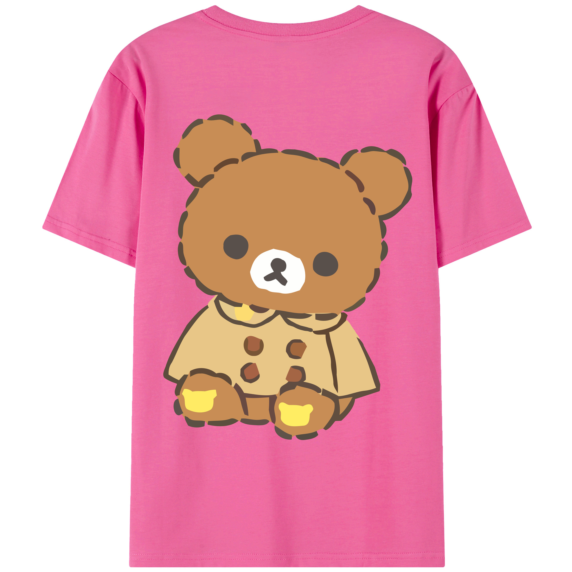 （画像用） リラックマ リラックマ キイロイトリ Rilakkuma Korilakkuma Kiiroitori レディース半袖Tシャツ(バックプリント)